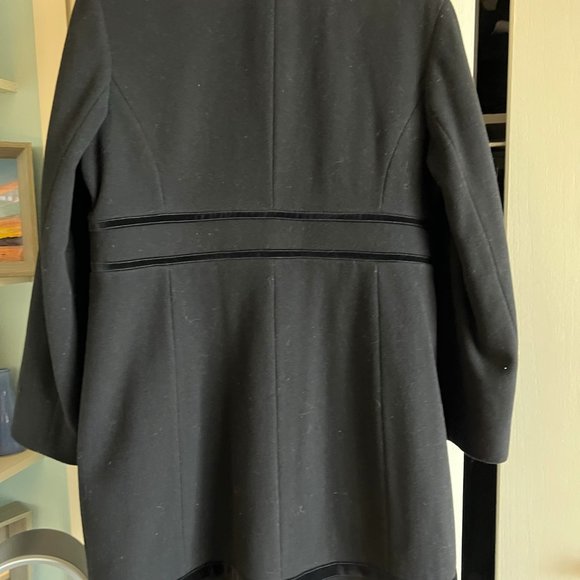 Black wool blend pea coat - Picture 6 of 6